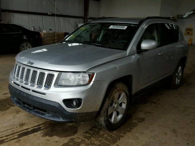 1C4NJDAB0ED607929 - 2014 JEEP COMPASS SP SILVER photo 2