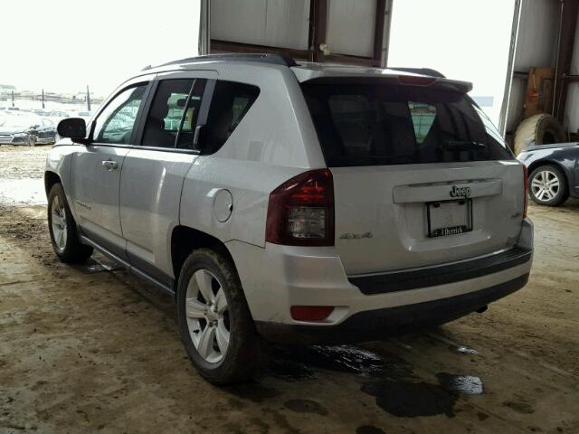 1C4NJDAB0ED607929 - 2014 JEEP COMPASS SP SILVER photo 3