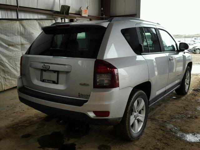 1C4NJDAB0ED607929 - 2014 JEEP COMPASS SP SILVER photo 4