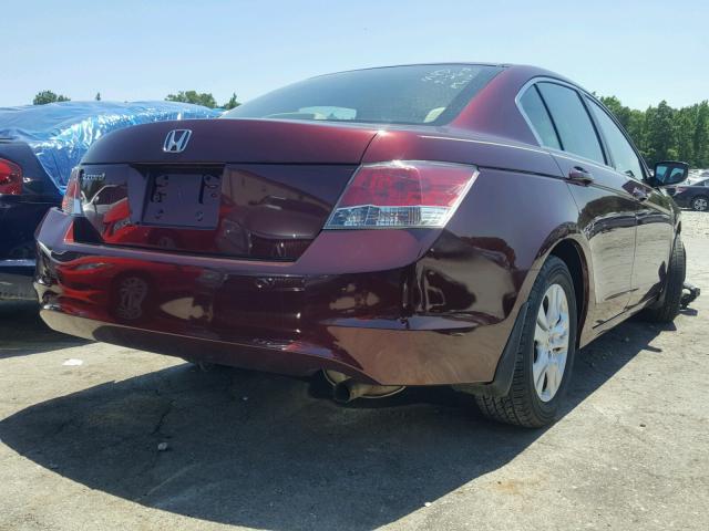 1HGCP26438A095918 - 2008 HONDA ACCORD LXP MAROON photo 4