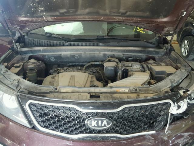 5XYKWDA27DG391016 - 2013 KIA SORENTO SX MAROON photo 7