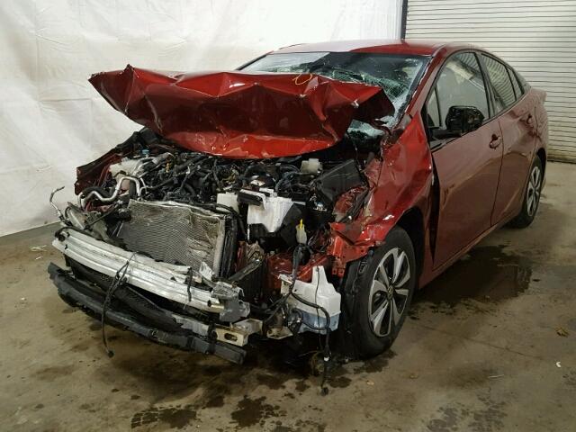 JTDKARFP0H3001402 - 2017 TOYOTA PRIUS PRIM 红色 照片 2
