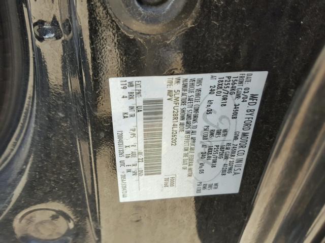 5LMFU28R14LJ26202 - 2004 LINCOLN NAVIGATOR BLACK photo 10