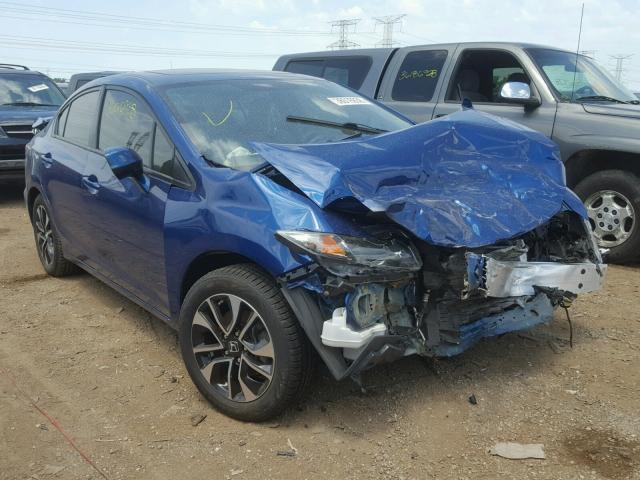 19XFB2F94DE027205 - 2013 HONDA CIVIC EXL BLUE photo 1