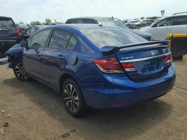 19XFB2F94DE027205 - 2013 HONDA CIVIC EXL BLUE photo 3
