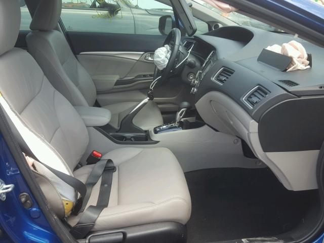 19XFB2F94DE027205 - 2013 HONDA CIVIC EXL BLUE photo 5