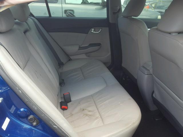 19XFB2F94DE027205 - 2013 HONDA CIVIC EXL BLUE photo 6