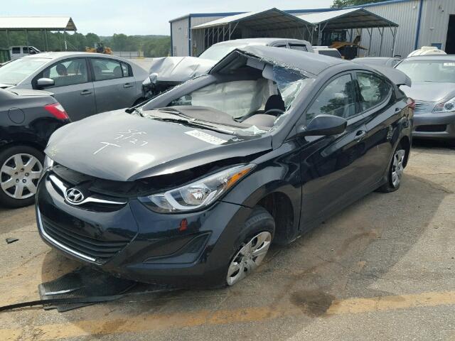 5NPDH4AE2GH668861 - 2016 HYUNDAI ELANTRA SE BLACK photo 2