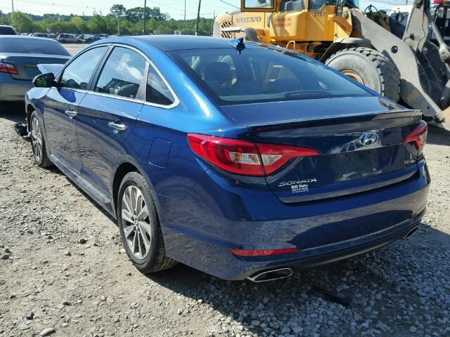 5NPE34AF6GH433794 - 2016 HYUNDAI SONATA BLUE photo 3