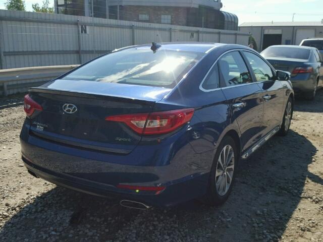 5NPE34AF6GH433794 - 2016 HYUNDAI SONATA BLUE photo 4