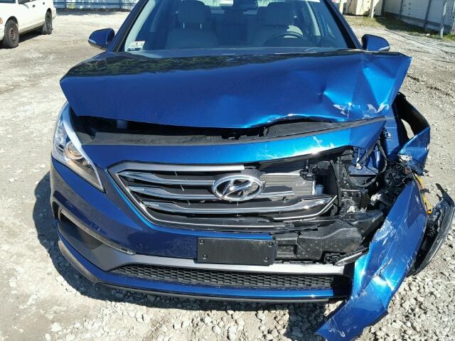 5NPE34AF6GH433794 - 2016 HYUNDAI SONATA BLUE photo 9