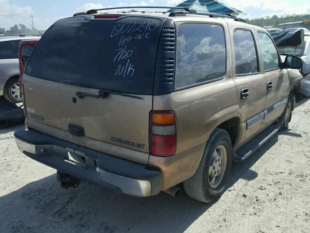 1GNEC13T71J184641 - 2001 CHEVROLET TAHOE C150 GOLD photo 4