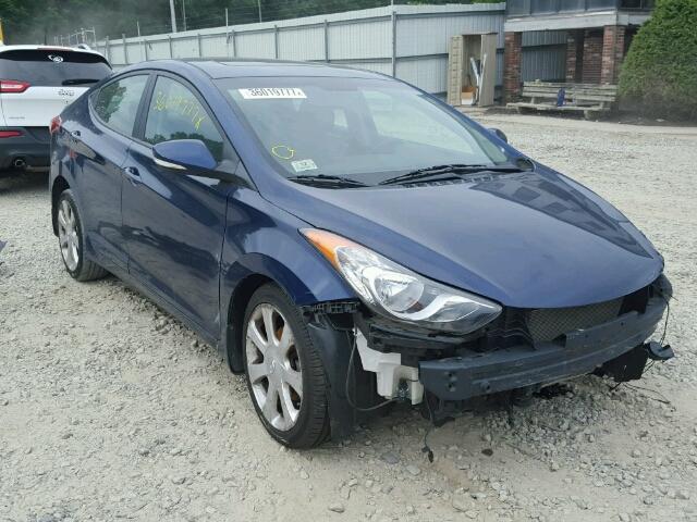 KMHDH4AE2DU698228 - 2013 HYUNDAI ELANTRA BLUE photo 1