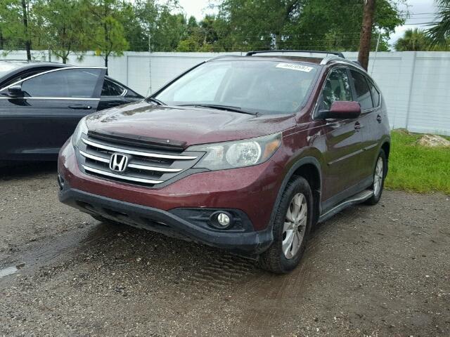 5J6RM3H75DL028308 - 2013 HONDA CR-V EXL MAROON photo 2