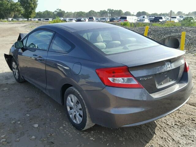 2HGFG3B5XCH506324 - 2012 HONDA CIVIC LX GRAY photo 3