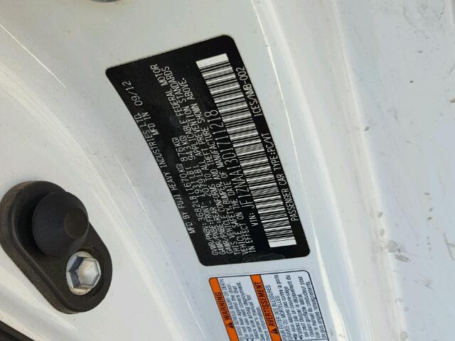 JF1ZNAA13D1711218 - 2013 TOYOTA SCION FR-S WHITE photo 10