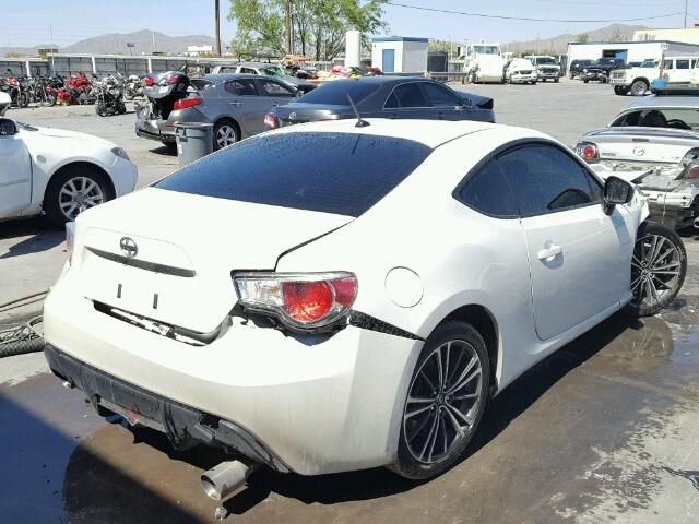 JF1ZNAA13D1711218 - 2013 TOYOTA SCION FR-S WHITE photo 4