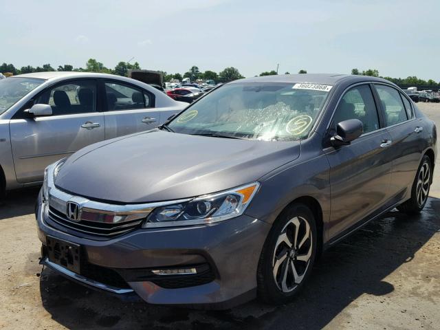 1HGCR2F82GA130296 - 2016 HONDA ACCORD EXL GRAY photo 2