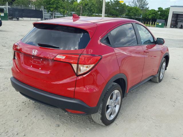 3CZRU5H30JM706546 - 2018 HONDA HR-V LX RED photo 4