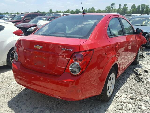 1G1JB5SH7E4236264 - 2014 CHEVROLET SONIC LS 红色 照片 4