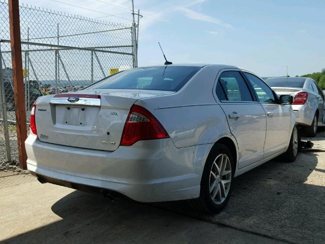 3FAHP0JG3CR117267 - 2012 FORD FUSION SEL WHITE photo 4