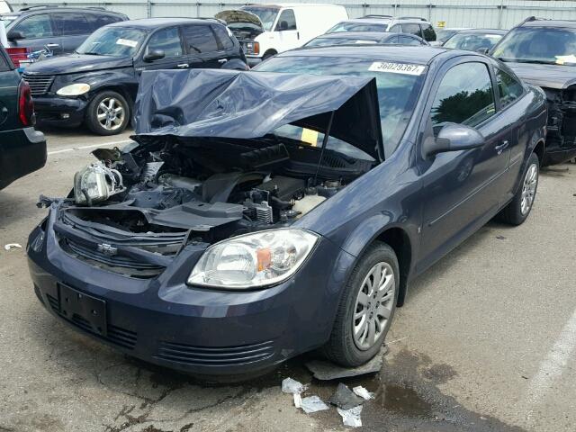 1G1AT18H097222210 - 2009 CHEVROLET COBALT LT BLUE photo 2