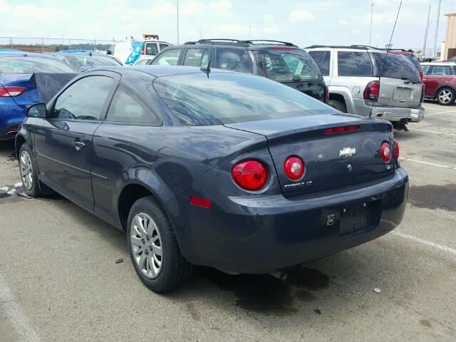 1G1AT18H097222210 - 2009 CHEVROLET COBALT LT BLUE photo 3