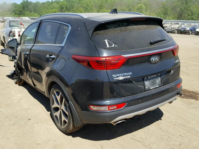 KNDPR3A67H7176457 - 2017 KIA SPORTAGE S BLACK photo 3