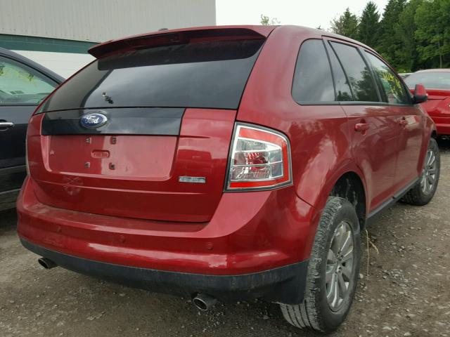 2FMDK48C57BA61317 - 2007 FORD EDGE SEL RED photo 4