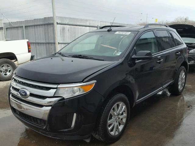 2FMDK3JC8EBA61815 - 2014 FORD EDGE SEL BLACK photo 2