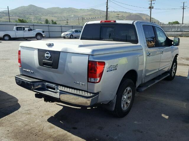 1N6AA07B84N582735 - 2004 NISSAN TITAN XE SILVER photo 4