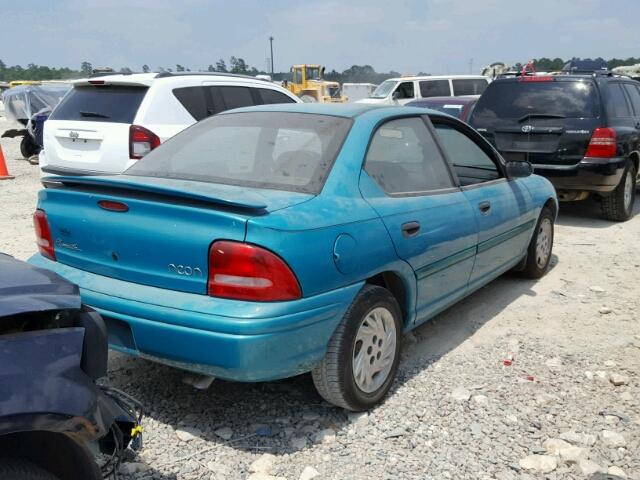 3P3ES47Y7WT250687 - 1998 PLYMOUTH NEON HIGHL TURQUOISE photo 4