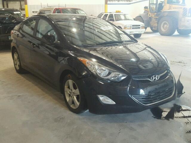 KMHDH4AE8CU339691 - 2012 HYUNDAI ELANTRA BLACK photo 1