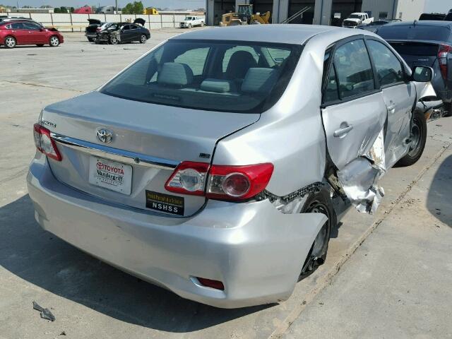 2T1BU4EE1BC601192 - 2011 TOYOTA COROLLA BA SILVER photo 4