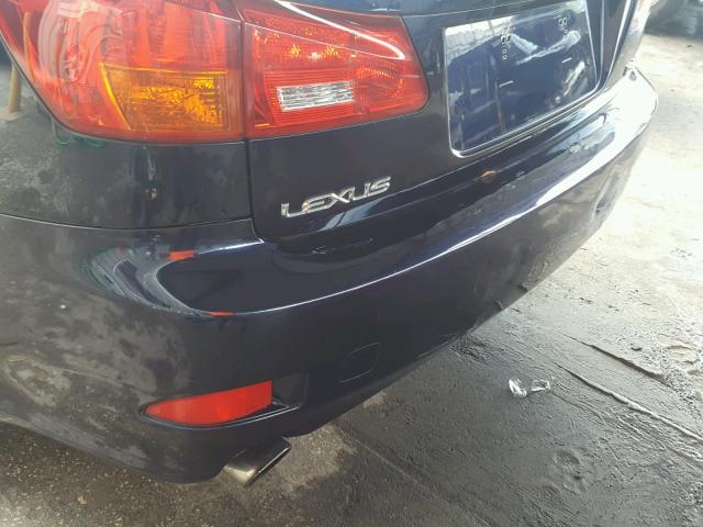 JTHBK262875044783 - 2007 LEXUS IS 250 BLUE photo 9