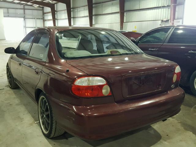 KNAFB121615069390 - 2001 KIA SEPHIA BAS MAROON photo 3