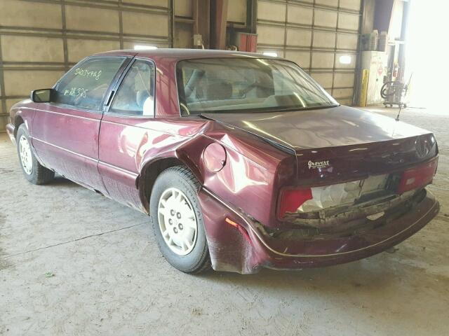 2G4WB12M3T1412492 - 1996 BUICK REGAL CUST BURGUNDY photo 3