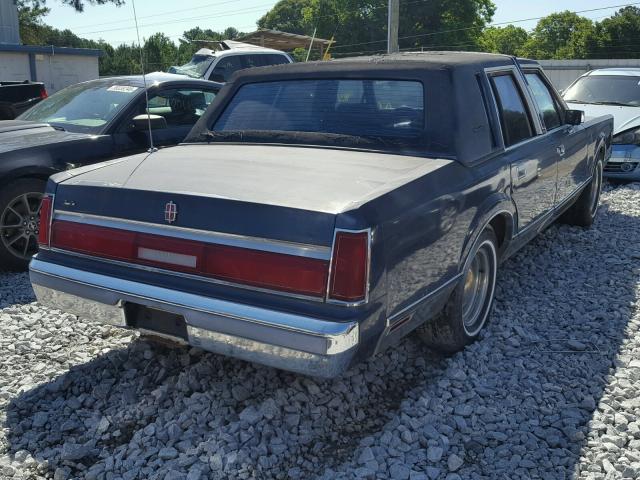 1LNBP96F2GY647298 - 1986 LINCOLN TOWN CAR BLUE photo 4