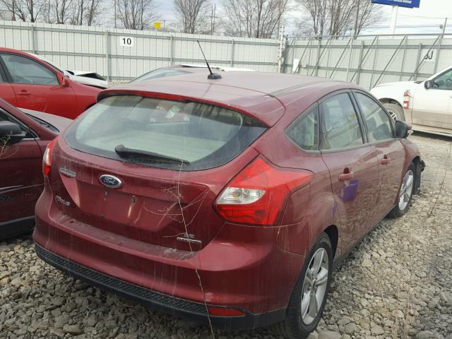 1FADP3K2XDL210242 - 2013 FORD FOCUS RED photo 4