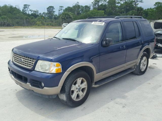 1FMZU64K34ZA11971 - 2004 FORD EXPLORER E BLUE photo 2