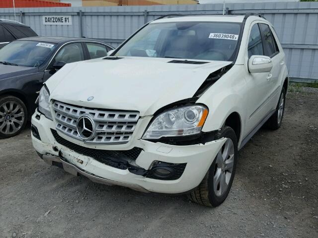 4JGBB25E69A512996 - 2009 MERCEDES-BENZ ML WHITE photo 2