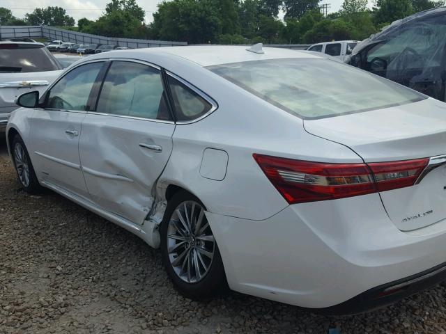 4T1BD1EB7GU054780 - 2016 TOYOTA AVALON HYB WHITE photo 9