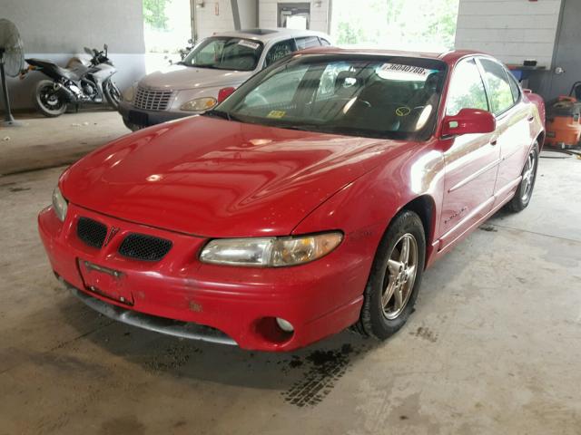1G2WP52K2XF343566 - 1999 PONTIAC GRAND PRIX RED photo 2