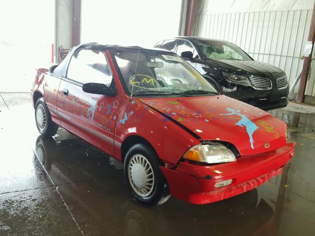 JG1MR3368MK605895 - 1991 GEO METRO LSI RED photo 1