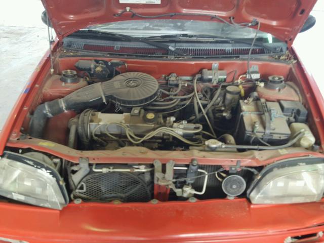 JG1MR3368MK605895 - 1991 GEO METRO LSI RED photo 7