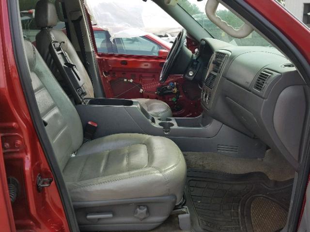 1FMDU73K44UB87488 - 2004 FORD EXPLORER RED photo 5