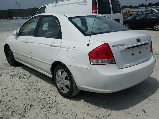 KNAFE122275452610 - 2007 KIA SPECTRA EX WHITE photo 3