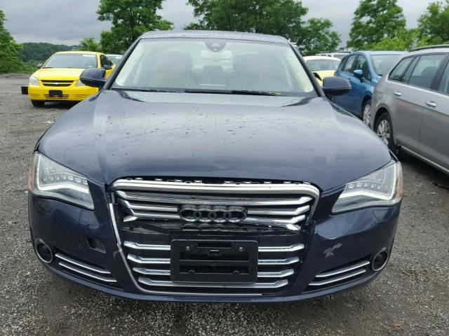 WAUAGAFD6DN002566 - 2013 AUDI A8 QUATTRO BLUE photo 9