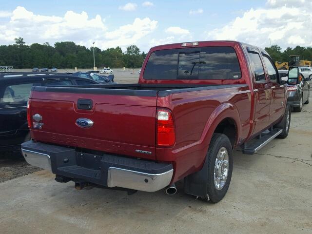 1FT7W2A60GEB53597 - 2016 FORD F250 BURGUNDY photo 4