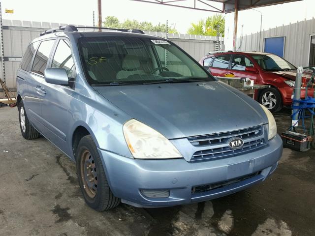 KNDMB233786223173 - 2008 KIA SEDONA EX BLUE photo 1